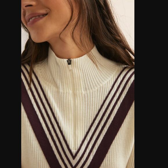 NWT Sweaty Betty Merino Quarter-Zip Pullover - Large - Picture 3 of 6